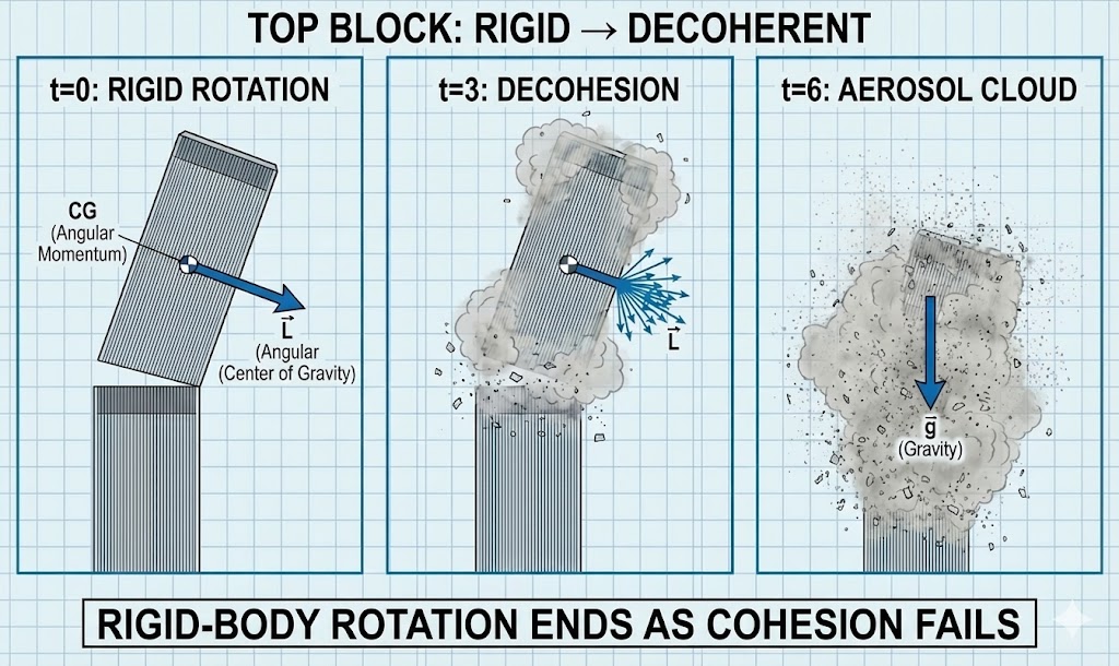 Diagram 12. Analysis diagram of Evidence File A showing the football field void and volumetric displacement failure