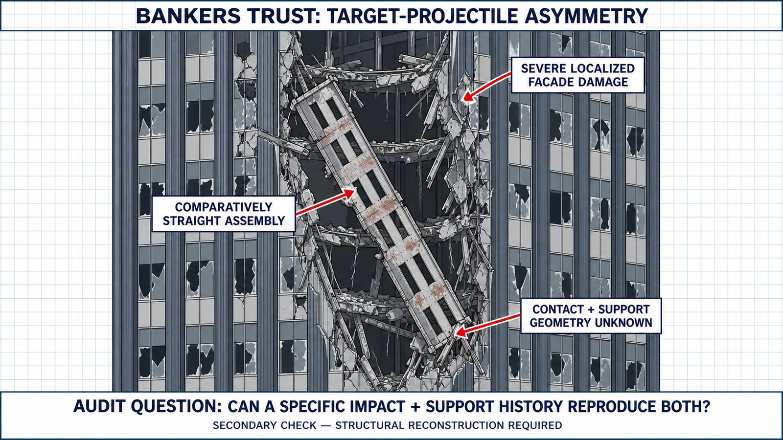Diagram 32. Bankers Trust target-projectile asymmetry with contact and support conditions left for reconstruction.
